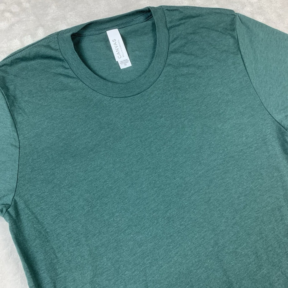 Bella + Canvas T Shirt Mens XS Green Crew Neck Short Sleeve Soft